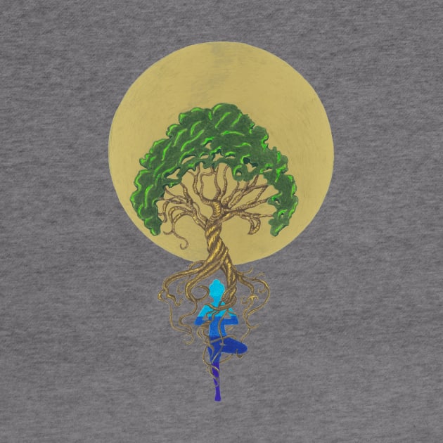 Yoga, connection to the Earth by Keatos